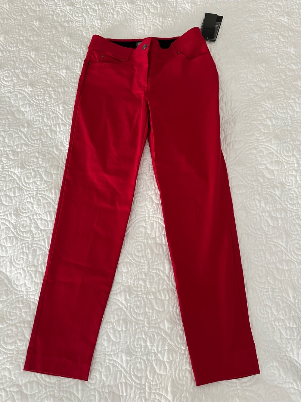89th & Madison Vibrant Red Straight-Leg Pants
